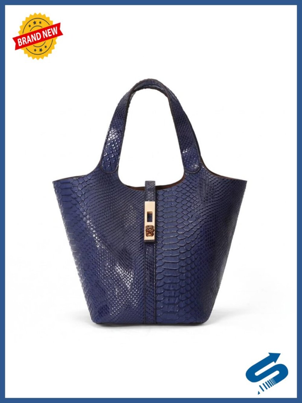 Faux Leather Crocodile Pattern Tote Bag Satchel Shoulder Handbag Purse Work